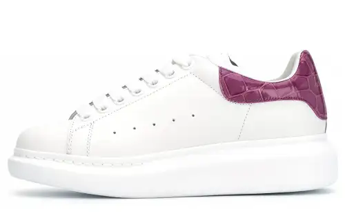 Alexander McQueen Oversized Sneaker Low top Stylish Skateboarding Shoes Women's White Purple