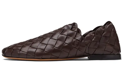 Bottega Veneta Leather Casual Shoes Women's Ebony