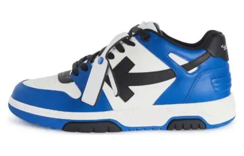 OFF WHITE Out Of Office Ooo Low Tops Navy Blue White Blue