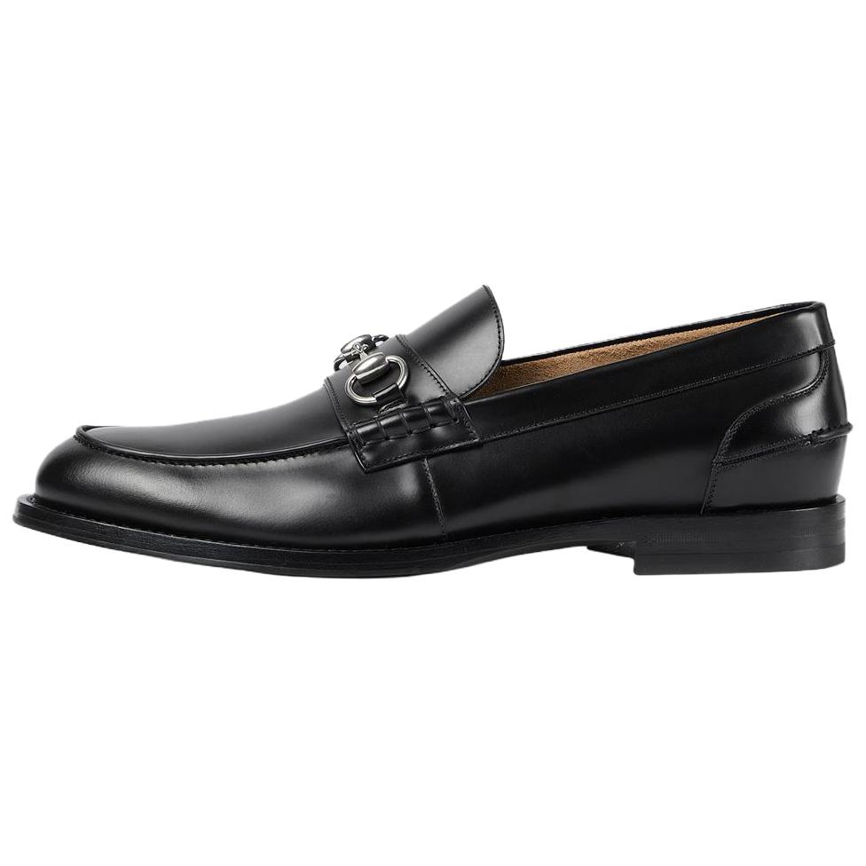 Мужские лоферы Gucci Horsebit (черные)