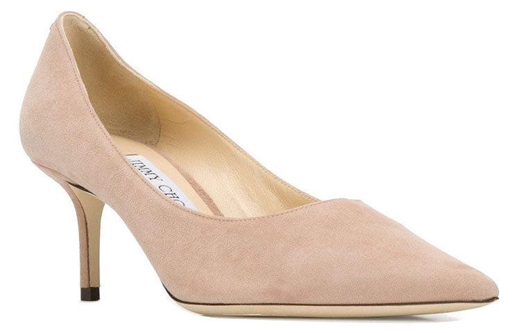 Jimmy Choo LOVE Pumps Slim Heel High Heels 6.5cm Women's Nude