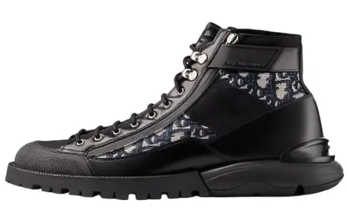 DIOR Oblique Combat Boot 'Black Beige'