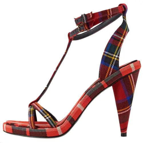 Burberry Leather One Strap Sandals 10.7cm Women's Red