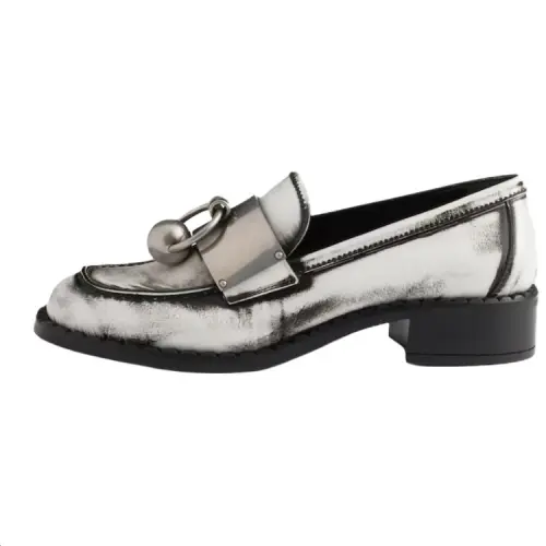 PRADA Leather Loafers 3.5cm Women's White