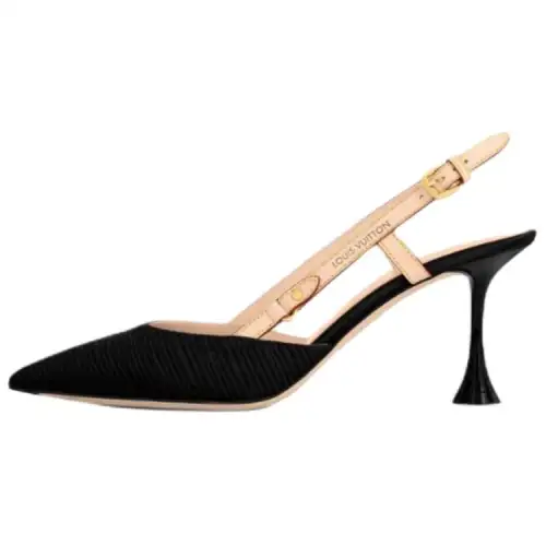LOUIS VUITTON Blossom High Heels 7.5cm Women's Black