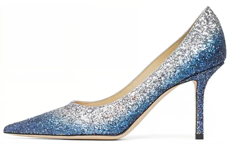 Jimmy Choo LOVE Slim Heel High Heels 8.5cm Women's Blue