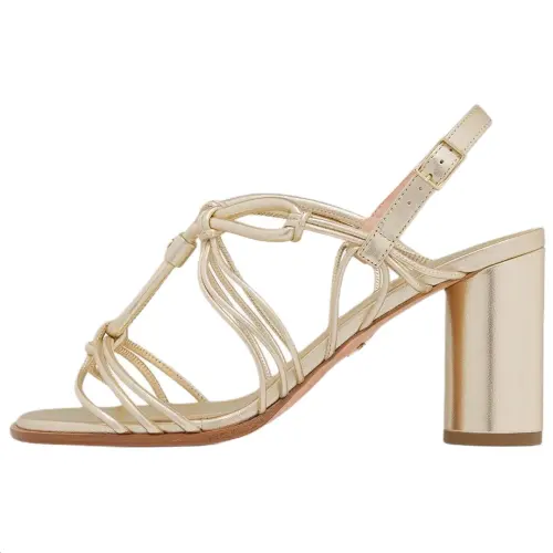 DIOR Dioriviera D Sand Sheepskin One Strap Sandals 8cm Women's Gold