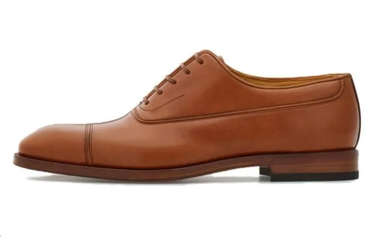 FERRAGAMO Oxford Almond-toe Shoes