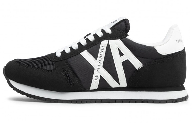 ARMANI EXCHANGEAE Lace Up Low top Sports Casual Shoes Men's Black