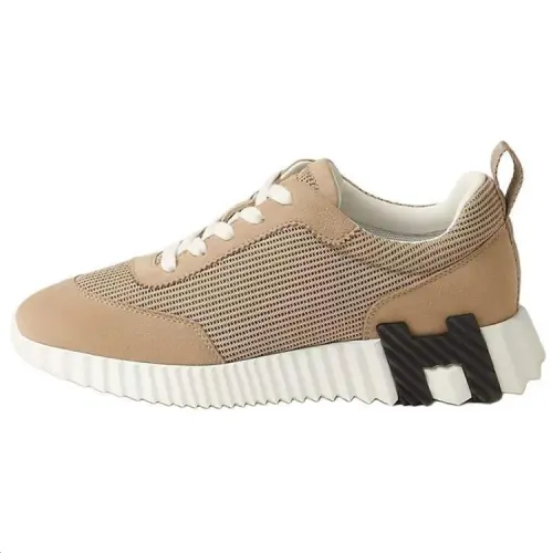HERMES Bouncing Low top Casual Shoes 4CM Women's Camel