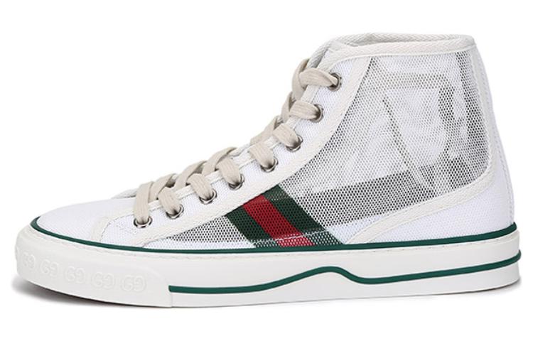 Женские кеды Gucci Tennis 1977 (бело-красные)