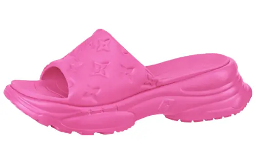 LOUIS VUITTON Pool 55 Slide Slippers Women's Purple