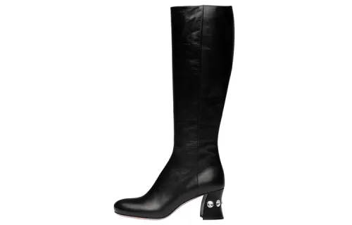MIU MIU Knee high Boots 6.5cm Women's Black