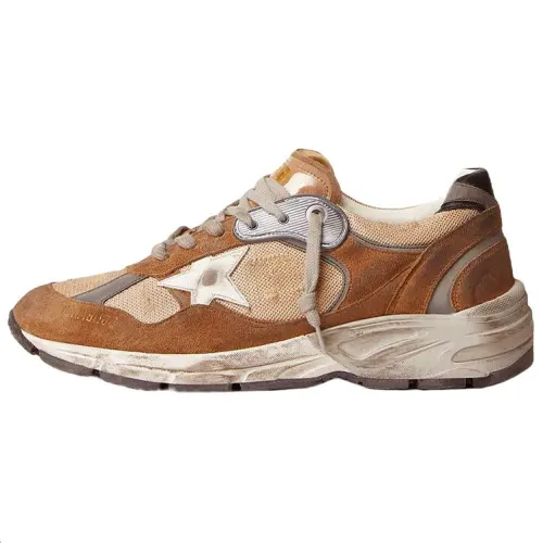 Golden Goose Dad Star Low top Casual Shoes Men's Brown Distressed