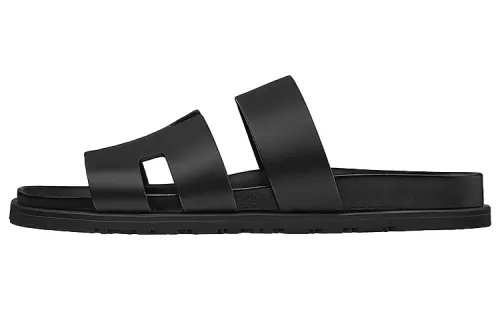 HERMES Ankara Slide Slippers Men's Black
