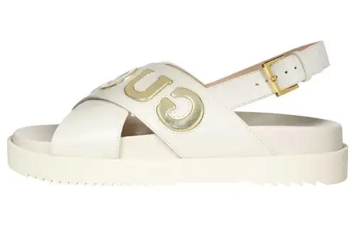 Gucci Wmns Sandal 'White Metallic Gold' Women's