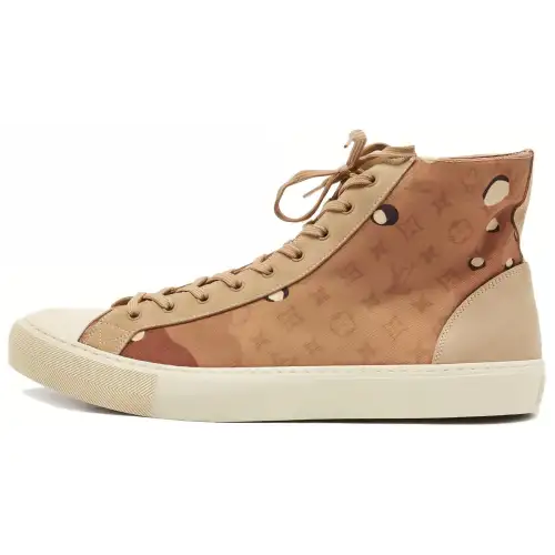 LOUIS VUITTON Tattoo Monogram Ankle Sneakers 'Brown Camo Monogram'