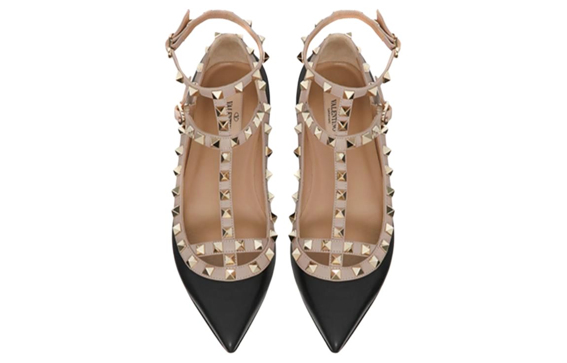 Valentino Rockstud Women's Casual Shoes Women's Black Gold