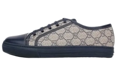 GUCCI Low top Stylish Skateboarding Shoes Men's Blue Brown