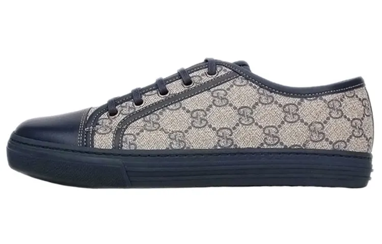 GUCCI Low top Stylish Skateboarding Shoes Men's Blue Brown
