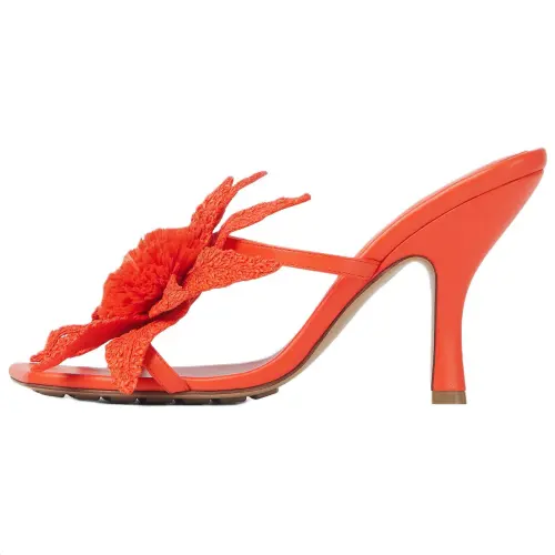 Bottega Veneta Slide Slippers 9cm Women's Orange