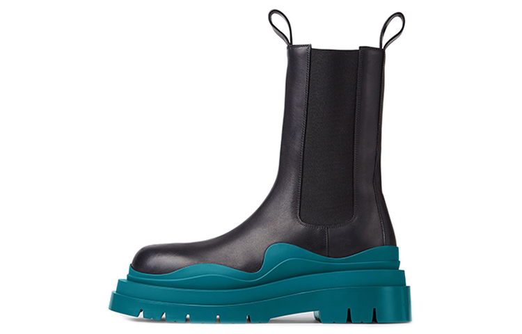 Мужские ботинки Bottega Bottega Veneta Tire (черно-синие)