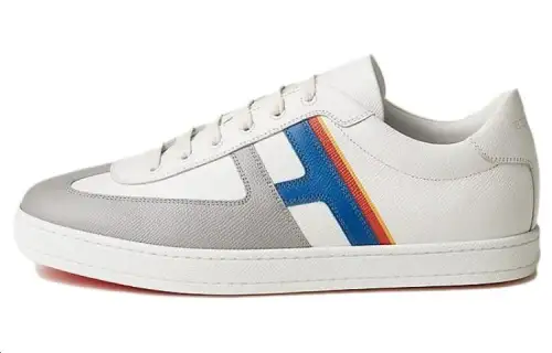 HERMES Boomerang Sheepskin Low top Skateboard Shoes Men's White
