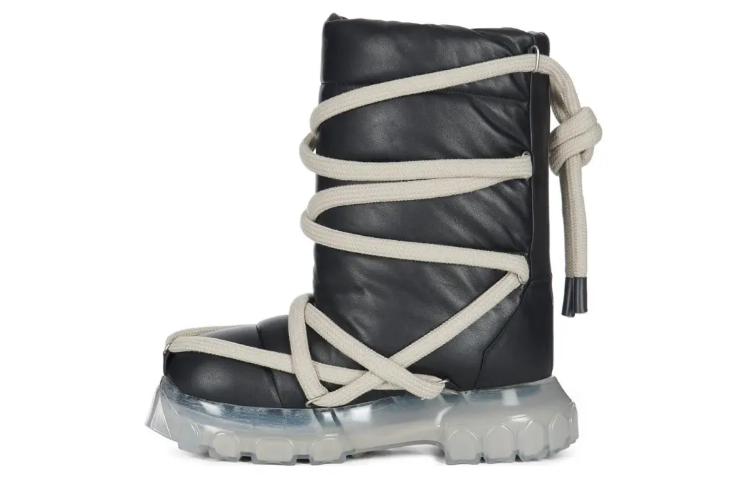 RICK OWENS/RO LUXOR Sheepskin Ankle Boots Men's Black