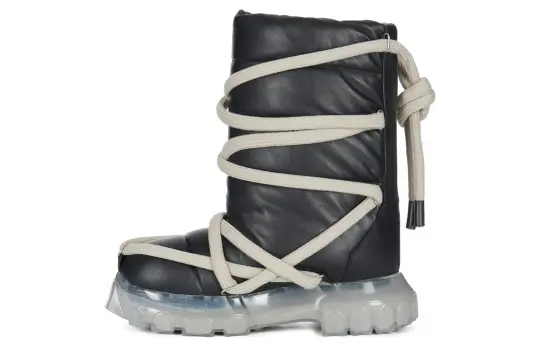 RICK OWENS/RO LUXOR Sheepskin Ankle Boots Men's Black