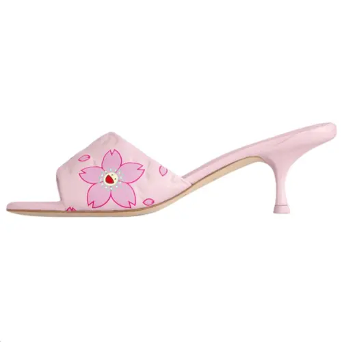 Takashi Murakami x LOUIS VUITTON 6AM Slide Slippers 5.5cm Women's Pink