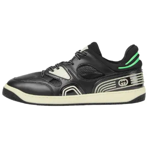 GUCCI Basket Good Game Stylish Skateboarding Shoes Men's Black