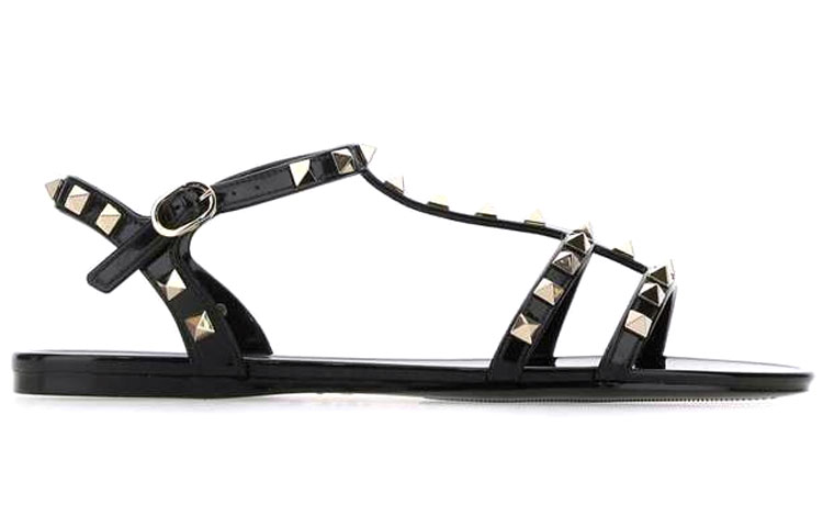 Valentino Rockstud One Strap Sandals Women's Black