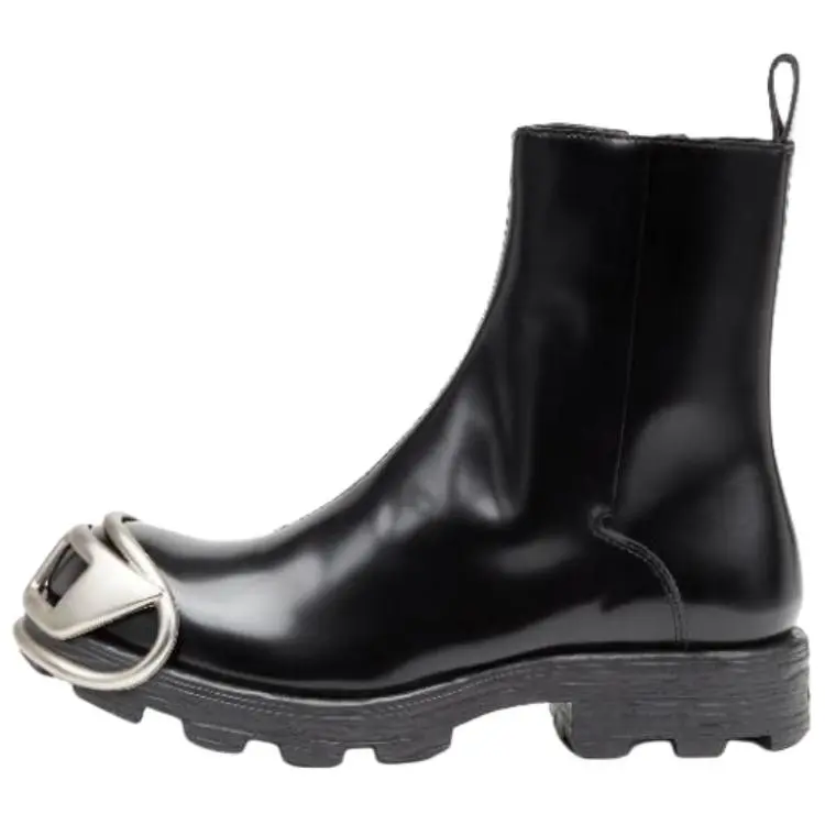 Diesel D-Hammer Round-Toe Ankle Boots