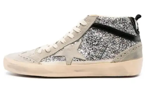 Golden Goose Mid Star Glitter Sneakers