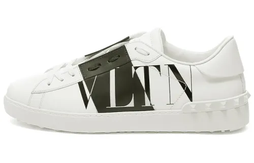 Valentino Star Open Low 'Logo Print - White'
