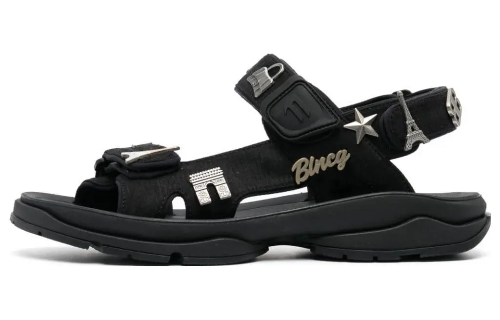 Balenciaga Fabric Beach Sandals Men's Black