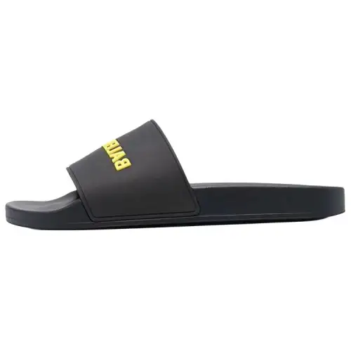 Balenciaga Pool Slides 'Black Yellow'