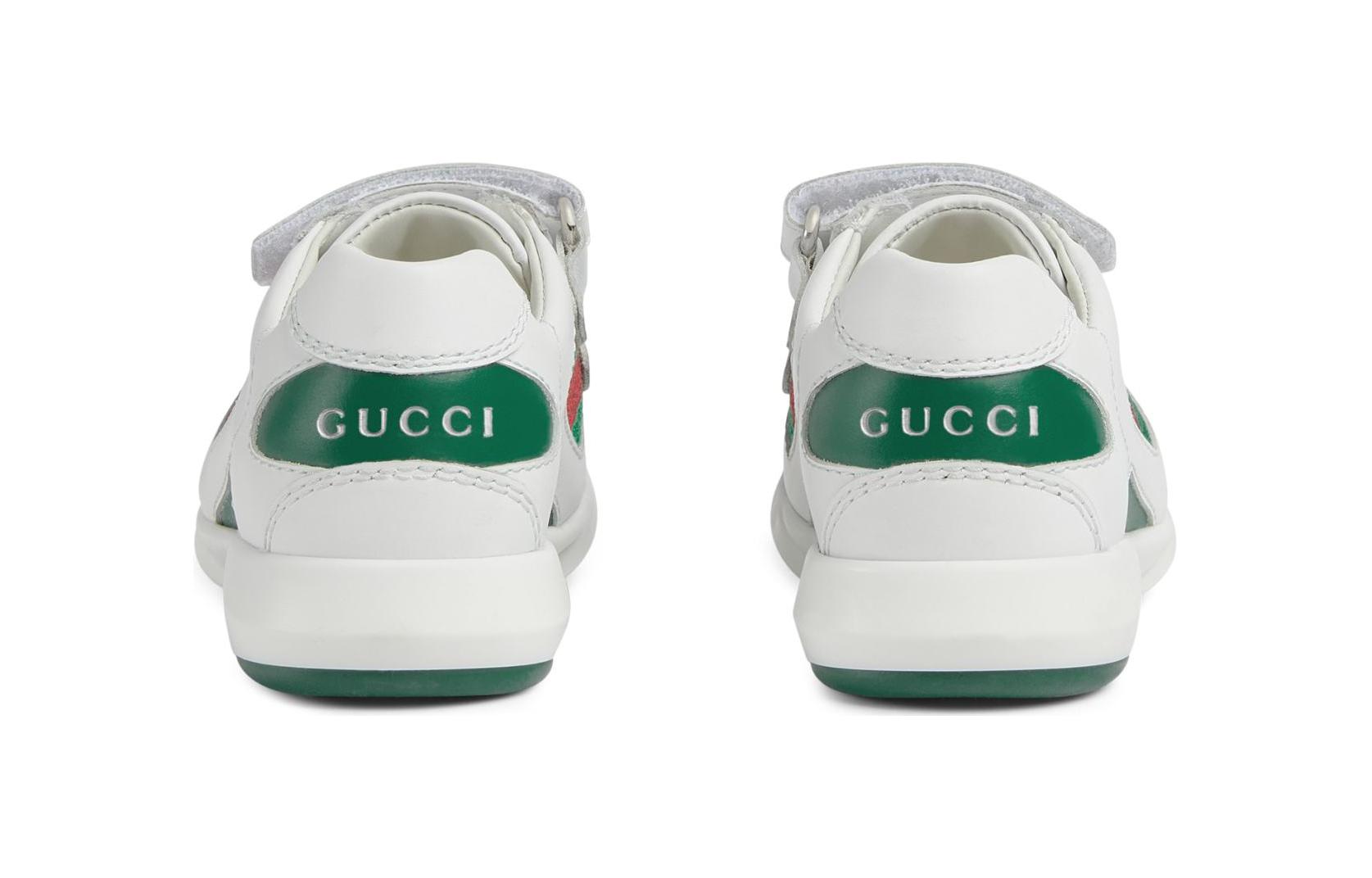 Кеды Gucci (бело-зеленые) — фото 5