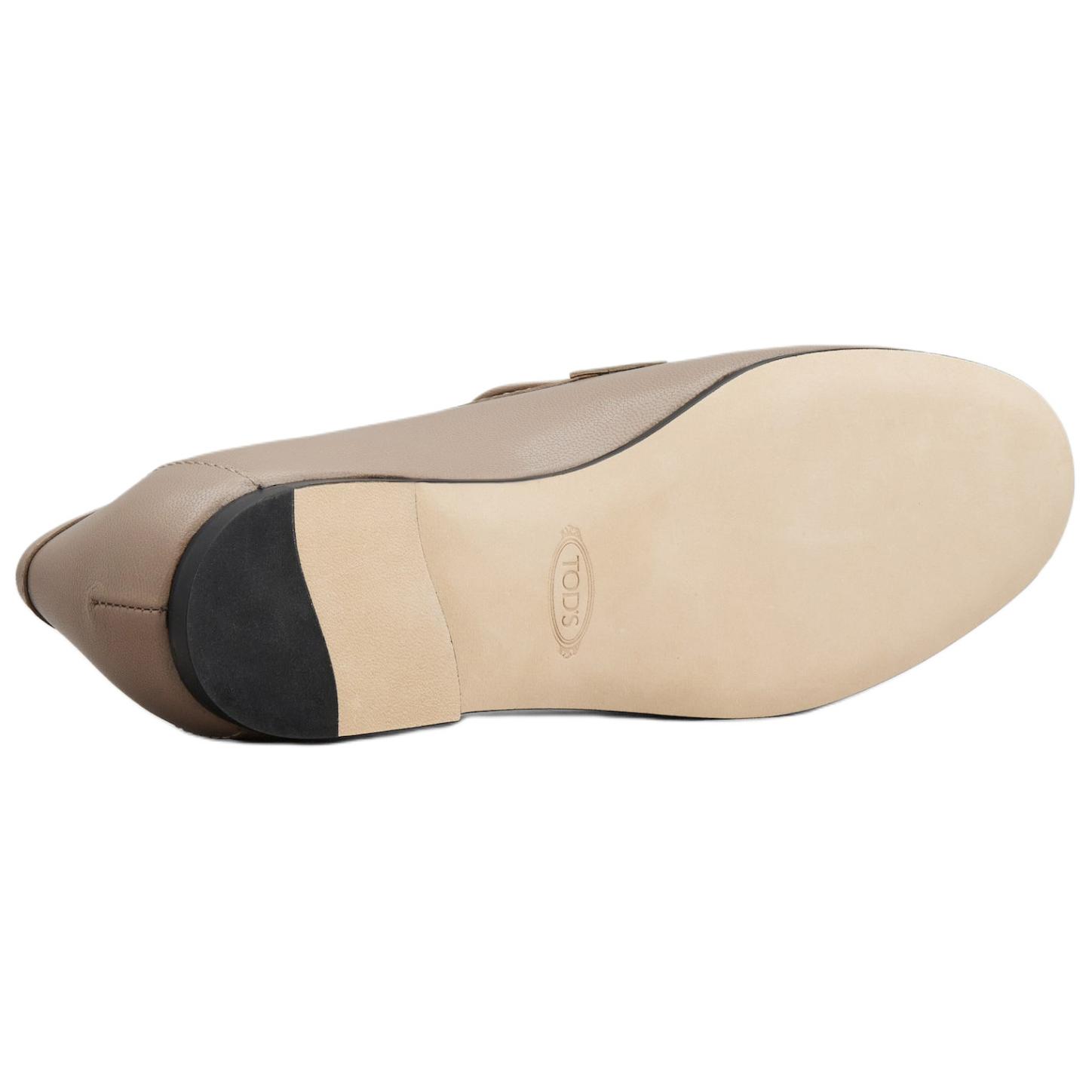 TOD'S Logo Plaque Slip On Loafers Women's
