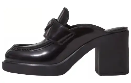PRADA Leather Stylish Sandal Women's Black
