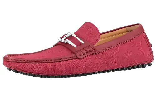 LOUIS VUITTON Hockenheim Gommino Loafers Men's Red