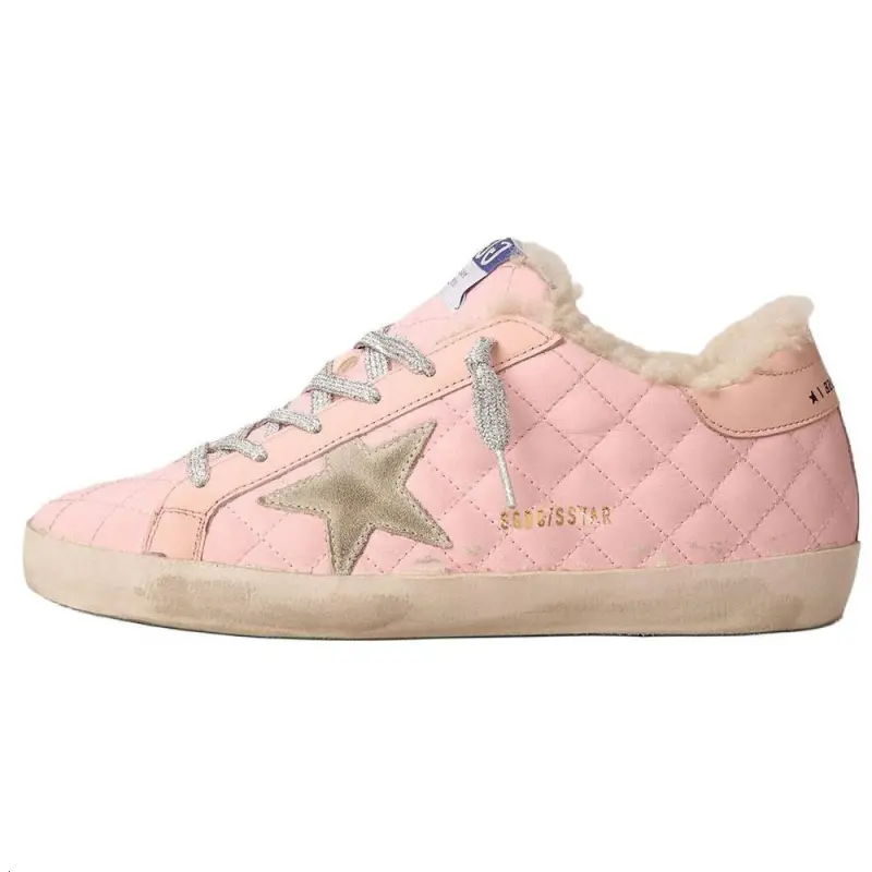 Golden Goose Super Star Skateboard Shoes Women's Low Top Pink