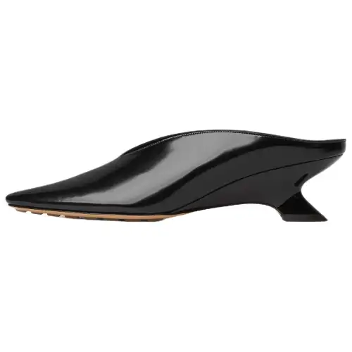 Bottega Veneta Closed Toe Slippers 5cm Women's Black