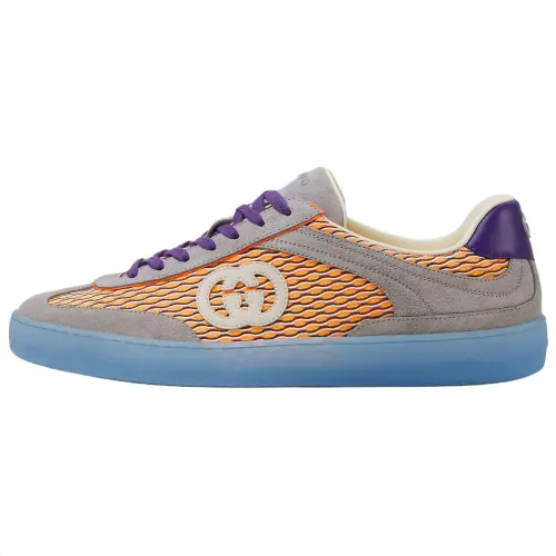 GUCCI G75 Suede Low top Skateboard Shoes Men's Orange