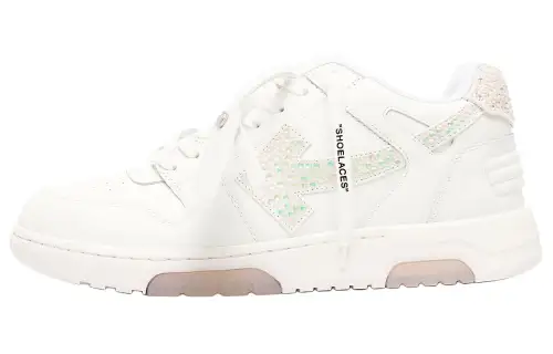 OFF WHITE Out Of Office Ooo Low Tops White Strass Arrow
