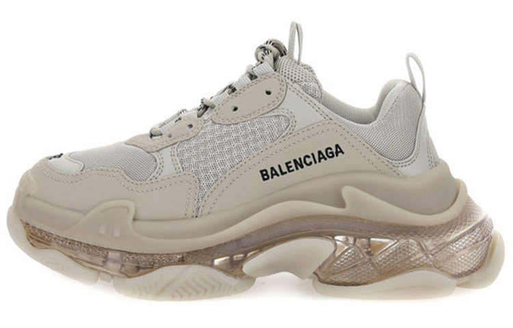 Balenciaga Paris Family Triple S round head lacers low -top daddy shoes women's beige