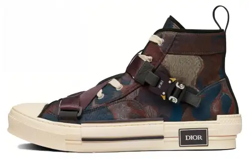 DIOR B23 High top Stylish Skateboarding Shoes Men's Brown