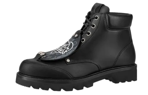 LOUIS VUITTON X Nigo Oberkampf Ankle Boots 'Black'