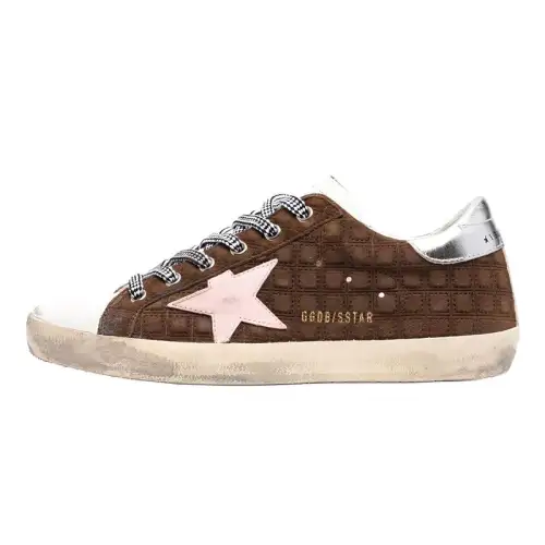Golden Goose Super Star Trendy Low top Stylish Skateboarding Shoes Women's Brown