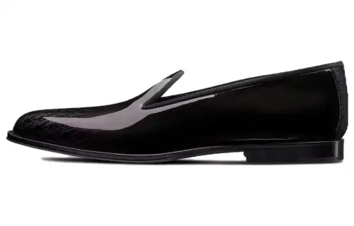 DIOR Timeless Leather Casual Loafers Shoes Men's Black